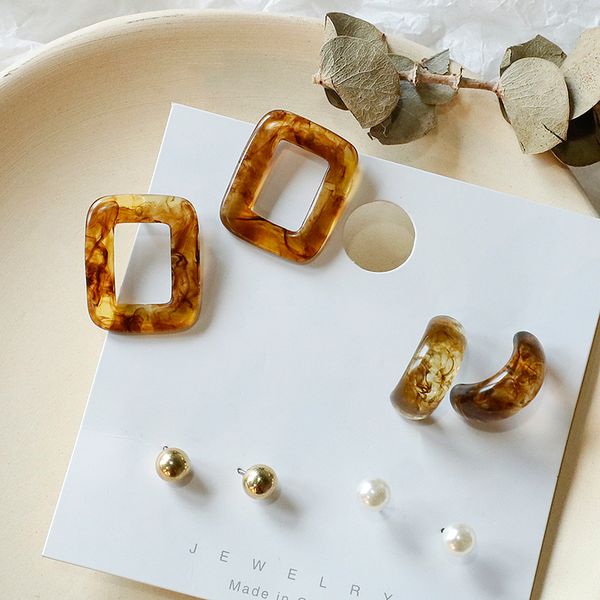 anesoa trendy resin earrings for women 4pcs/set geometric dangle earring set 2020 fashion jewelry, Silver
anesoa trendy resin earrings for women 4pcs/set geometric dangle earring set 2020 fashion jewelry, Silver