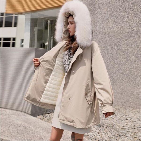 collar large natural fur long coat women winter 90% white duck parka female belt down removable liner jacket outwear, Black
collar large natural fur long coat women winter 90% white duck parka female belt down removable liner jacket outwear, Black