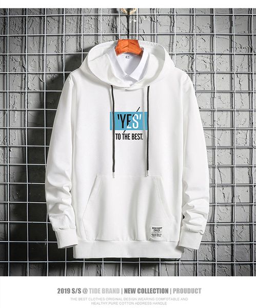 2019 new fashion men's hoodies sweatshirts print hooded men clothes male autumn solid-color hip hop coat, Black
2019 new fashion men's hoodies sweatshirts print hooded men clothes male autumn solid-color hip hop coat, Black