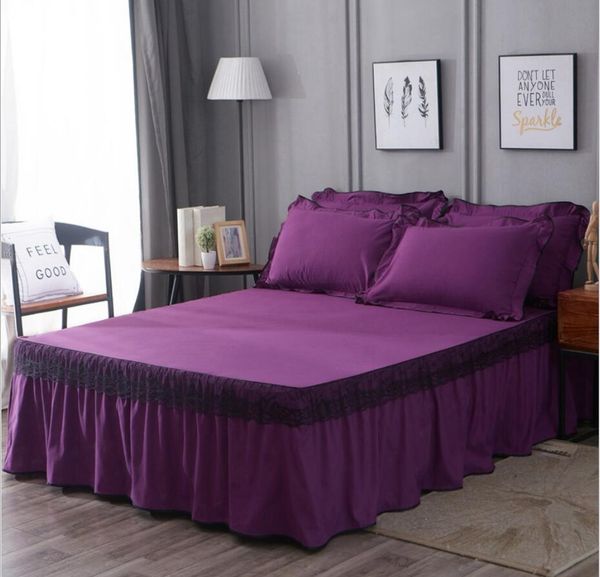 purple lace bedding bed skirt pillowcase king queen size solid princess bedlinen mattress cover filled sheet home decoration
purple lace bedding bed skirt pillowcase king queen size solid princess bedlinen mattress cover filled sheet home decoration