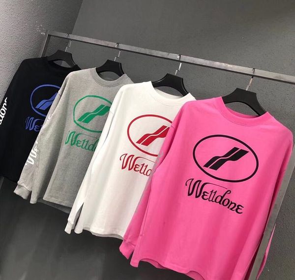 we11done t-shirt for men women t shirts welldone long sleeve spring summer t shirt xsq, White
we11done t-shirt for men women t shirts welldone long sleeve spring summer t shirt xsq, White