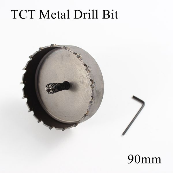 

1pc 90mm tct hole saw cutter core hss drill bit carbide for stainless steel plate iron metal alloy cutting drilling power tool