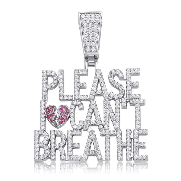 please.i can't breathe letter pendant hip hop copper ice out zircon pendant necklace charm fashion gift jewelry hip hop for men women, Silver
please.i can't breathe letter pendant hip hop copper ice out zircon pendant necklace charm fashion gift jewelry hip hop for men women, Silver