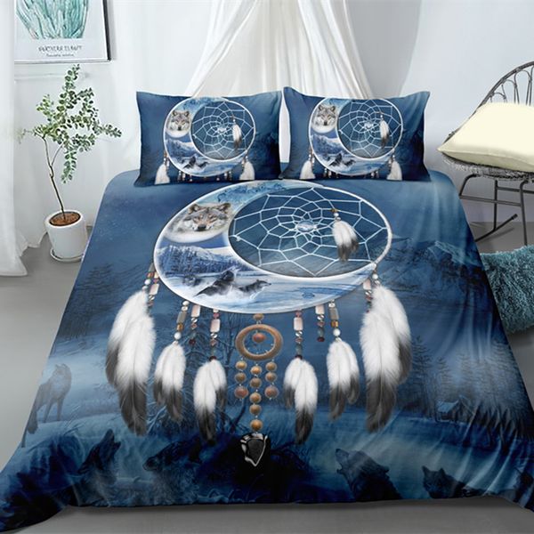 fanaijia 3d dreamcatcher wolf duvet cover set with pillowcase bohemian blue bedding set king comforter
fanaijia 3d dreamcatcher wolf duvet cover set with pillowcase bohemian blue bedding set king comforter