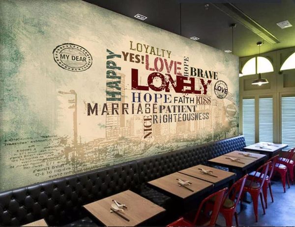 nordic english letter bar wall mural 3d coffee shop wallpaper wall art painting paper for restaurant canvas contact papers
nordic english letter bar wall mural 3d coffee shop wallpaper wall art painting paper for restaurant canvas contact papers