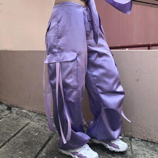 ribbon tassel pocket cargo drawstring high waist loose straight wide leg satin silk pant track workout streetwear jogger hiphop, Black;white
ribbon tassel pocket cargo drawstring high waist loose straight wide leg satin silk pant track workout streetwear jogger hiphop, Black;white