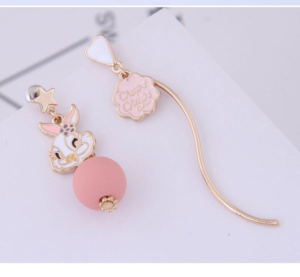 sweet ol rose drip earrings rabbit powder beads asymmetrical ladies personality earrings exquisite korean fashion, Silver
sweet ol rose drip earrings rabbit powder beads asymmetrical ladies personality earrings exquisite korean fashion, Silver