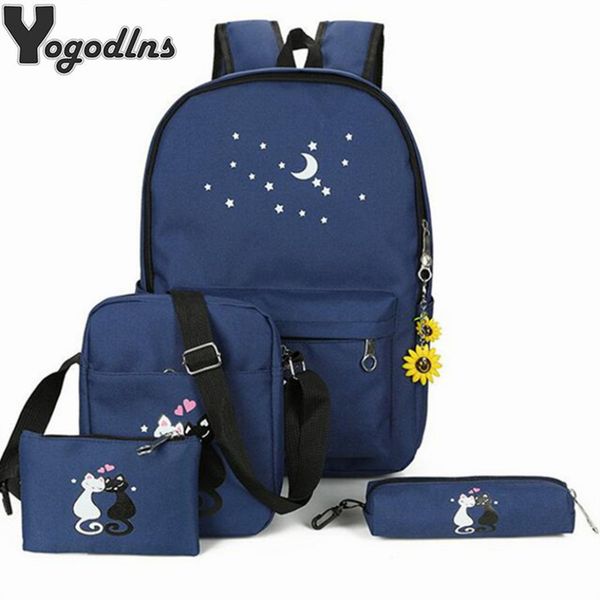 4pcs/lot canvas backpack set cute cat printed school knapsack for teen girls shoulder bag+pencil bag composite high capacity
4pcs/lot canvas backpack set cute cat printed school knapsack for teen girls shoulder bag+pencil bag composite high capacity