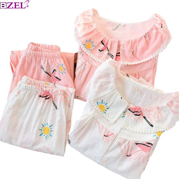 ladies summer sleepwear cute cartoon printed pajamas set women three quarter sleeve gauze cotton comfort homewear casual wear, Blue;gray
ladies summer sleepwear cute cartoon printed pajamas set women three quarter sleeve gauze cotton comfort homewear casual wear, Blue;gray