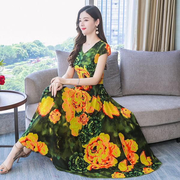 plus size 3xl new arrival summer elegant women chiffon print bohemian beach dress maxi dress casual loose plus size female, Black;gray
plus size 3xl new arrival summer elegant women chiffon print bohemian beach dress maxi dress casual loose plus size female, Black;gray
