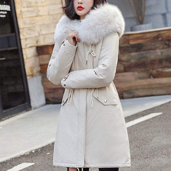 puimentiua cotton liner warm coat waterproof jacket women plus slim long coat female winter big fur hooded parka mujer coats, Black
puimentiua cotton liner warm coat waterproof jacket women plus slim long coat female winter big fur hooded parka mujer coats, Black