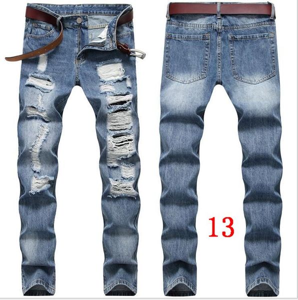 2020 new men's black biker jeans slim fit elastic skinny zipper pants motorcycle casual long men ripped jeans trousers, Blue
2020 new men's black biker jeans slim fit elastic skinny zipper pants motorcycle casual long men ripped jeans trousers, Blue