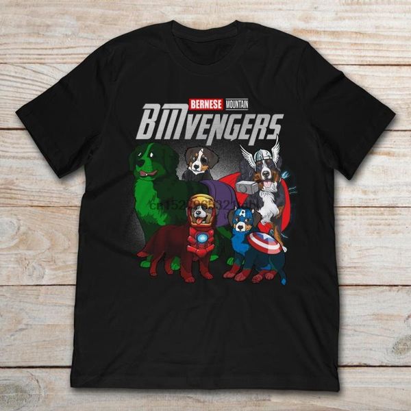 bernese mountain bmvengers endgame t-shirt, White;black 
bernese mountain bmvengers endgame t-shirt, White;black