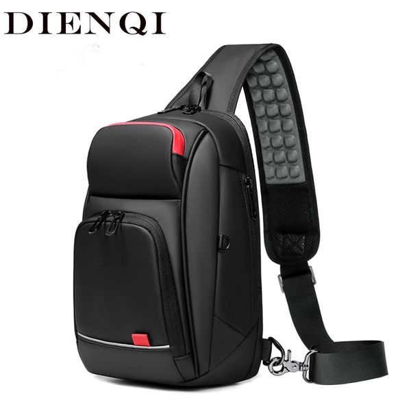 dienqi black chest for men pvc waterproof sling mini travel school shoulder multi-pocket-zipper personal pocket bag t200428
dienqi black chest for men pvc waterproof sling mini travel school shoulder multi-pocket-zipper personal pocket bag t200428