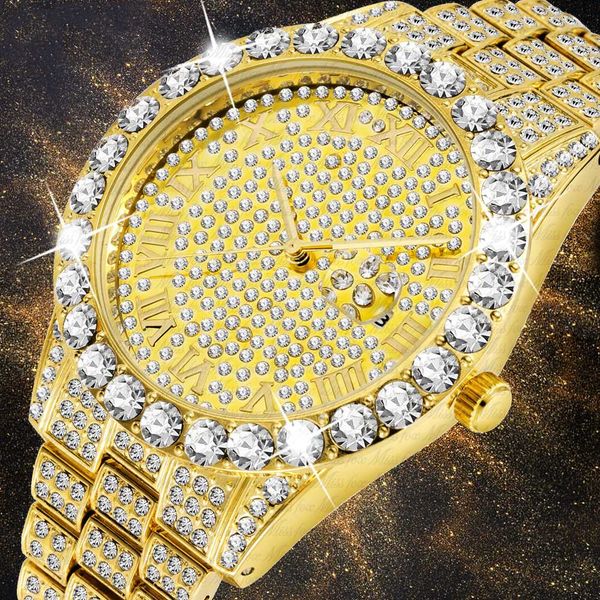 2019 men's watch selling gold men women fashion watches men big diamond bracelet trendy watch30m waterproof, Slivery;brown
2019 men's watch selling gold men women fashion watches men big diamond bracelet trendy watch30m waterproof, Slivery;brown