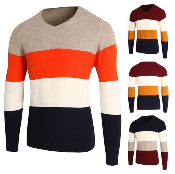 casual mens designer sweater fashion slim contrast color v neck pullover sweatshirts autumn teenagers designer sweaters, White;black
casual mens designer sweater fashion slim contrast color v neck pullover sweatshirts autumn teenagers designer sweaters, White;black