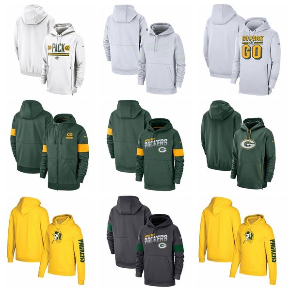 

men green bay packers nike sideline local performance pullover nfl hoodie, Blue;black