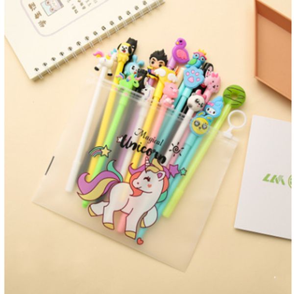20 pen set unicorn girl heart cute animal design school supplies stationery pen