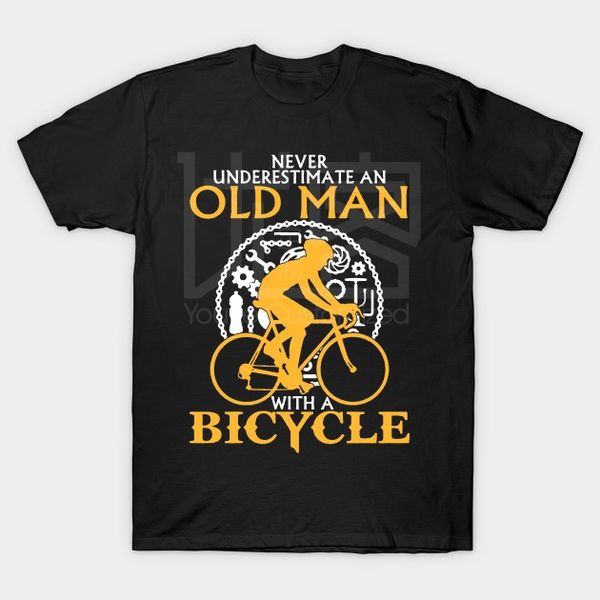 never underestimate an old man with a bicycle t-shirt style natural cotton o-neck tee shirt classic style t-shirt, White;black
never underestimate an old man with a bicycle t-shirt style natural cotton o-neck tee shirt classic style t-shirt, White;black