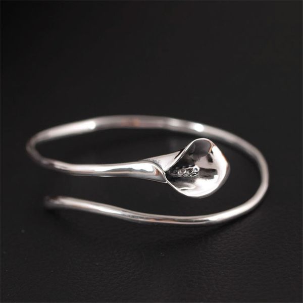 990 silver bangles for women girls cuff jewelry new fashion enthic lotus flower open statement bangle birthday gifts, Black
990 silver bangles for women girls cuff jewelry new fashion enthic lotus flower open statement bangle birthday gifts, Black