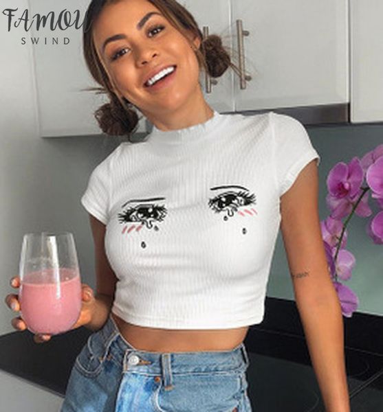 women lovely fashion knitted embroidery t shirt smile eyes cotton soft clothes summer popular white t shirts turtleneck
women lovely fashion knitted embroidery t shirt smile eyes cotton soft clothes summer popular white t shirts turtleneck
