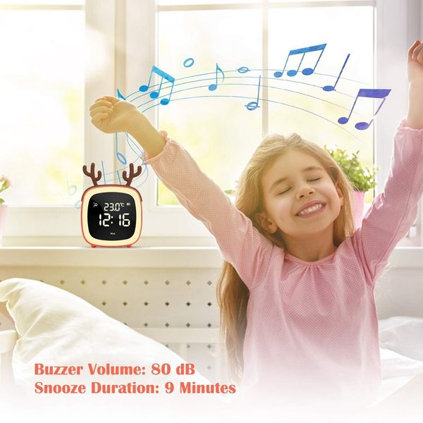 cute digital alarm clock for kids women toddler night light,dimmer,sleep timer,rechargeable battery,indoor temp for bedrooms,sno other clock
cute digital alarm clock for kids women toddler night light,dimmer,sleep timer,rechargeable battery,indoor temp for bedrooms,sno other clock