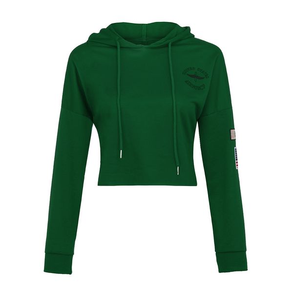 women casual fashion short slim autumn and winter fashion long-sleeved cut letter print hooded running hooded sports sweater, White;black
women casual fashion short slim autumn and winter fashion long-sleeved cut letter print hooded running hooded sports sweater, White;black