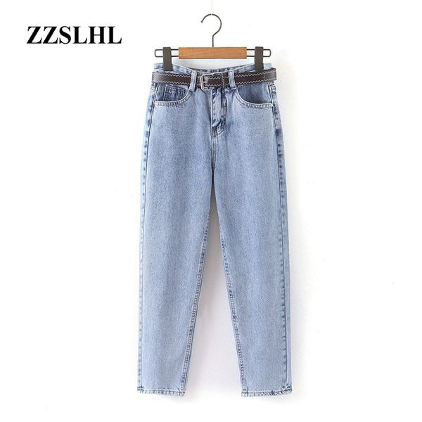 2020 fashion women mom jeans pants with belt long trousers strethy waist pockets zipper female pants, Blue
2020 fashion women mom jeans pants with belt long trousers strethy waist pockets zipper female pants, Blue