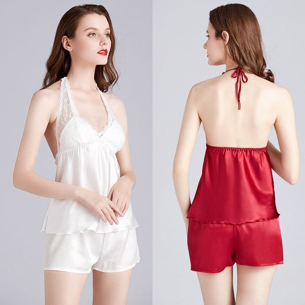 womens sleevelesstwo piece pijamas new lace leisure nightwear short sleeves sleepwear womens short sleeve two piece pijama, Black;red
womens sleevelesstwo piece pijamas new lace leisure nightwear short sleeves sleepwear womens short sleeve two piece pijama, Black;red