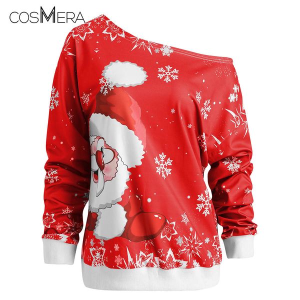 cosmera christmas sweatshirt pullovers santa claus print sweatshirt women casual fall skew neck sweatshirts ladies, Black
cosmera christmas sweatshirt pullovers santa claus print sweatshirt women casual fall skew neck sweatshirts ladies, Black