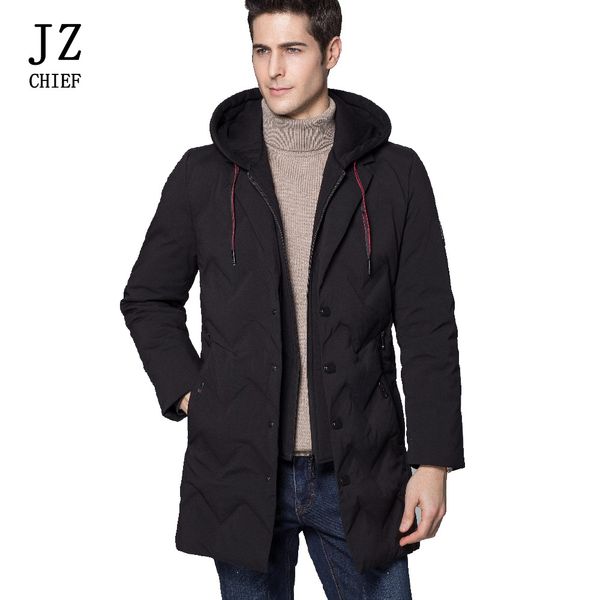 jz chief mid long down coat winter thick warm duck down jacket men hooded zip button waterproof winter coat male outerwear slim, Black
jz chief mid long down coat winter thick warm duck down jacket men hooded zip button waterproof winter coat male outerwear slim, Black