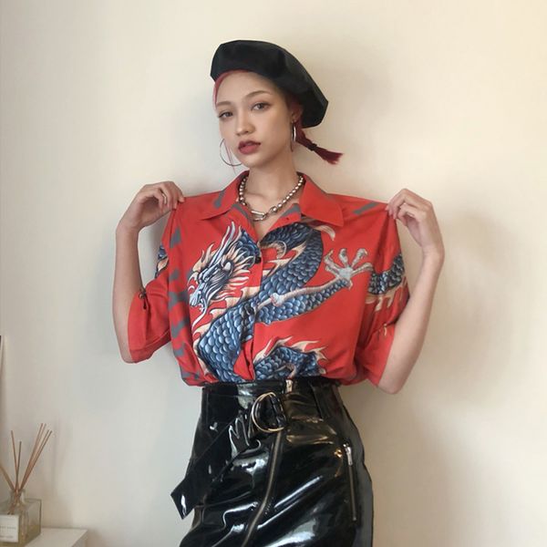 harajuku dragon printing blouses women oversize shirts short sleeve turn-down collar shirts female streetwear, White
harajuku dragon printing blouses women oversize shirts short sleeve turn-down collar shirts female streetwear, White