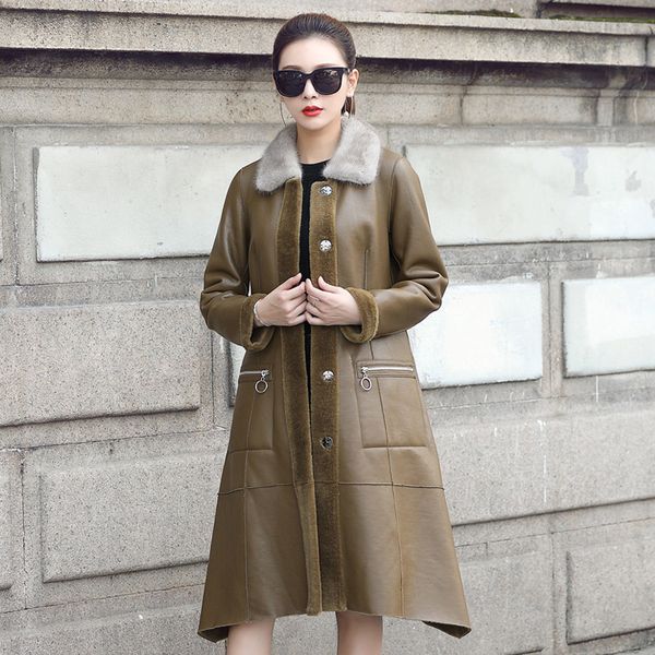natural real fur coat women two side wear genuine leather jacket collar sheep shearing winter coat women l8875 yy1799, Black
natural real fur coat women two side wear genuine leather jacket collar sheep shearing winter coat women l8875 yy1799, Black
