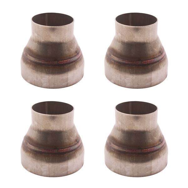 4 pieces 4.0" o.d. to 2.5" o.d. turbo exhaust pipes stainless steel adapter