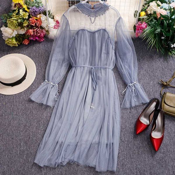 casual dresses elegant mesh sweet spring party dress solid japanese korean fashion chic vestidos a-line high waist 2021, Black;gray
casual dresses elegant mesh sweet spring party dress solid japanese korean fashion chic vestidos a-line high waist 2021, Black;gray