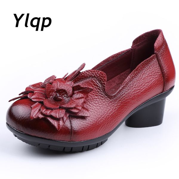 new arrival 2019 women autumn spring genuine leather low thick heels shoes handmade vintage flower shoes cowhide woman pumps, Black
new arrival 2019 women autumn spring genuine leather low thick heels shoes handmade vintage flower shoes cowhide woman pumps, Black