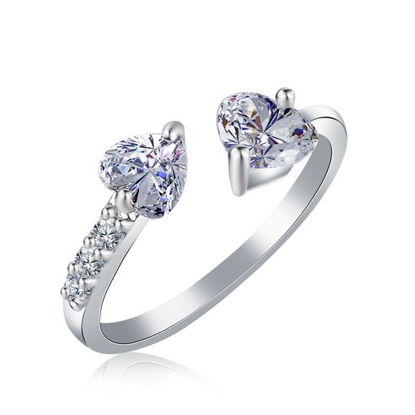 elegant shape double heart diamond rings jewelry crystal stones opening adjustable-rings for women nice gifts mother's day dhl free, Silver
elegant shape double heart diamond rings jewelry crystal stones opening adjustable-rings for women nice gifts mother's day dhl free, Silver