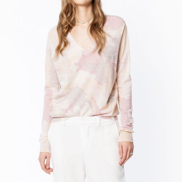 women sweater 2019 autumn/winter dark v digital printed pure cashmere sweater women winter clothes, White;black
women sweater 2019 autumn/winter dark v digital printed pure cashmere sweater women winter clothes, White;black