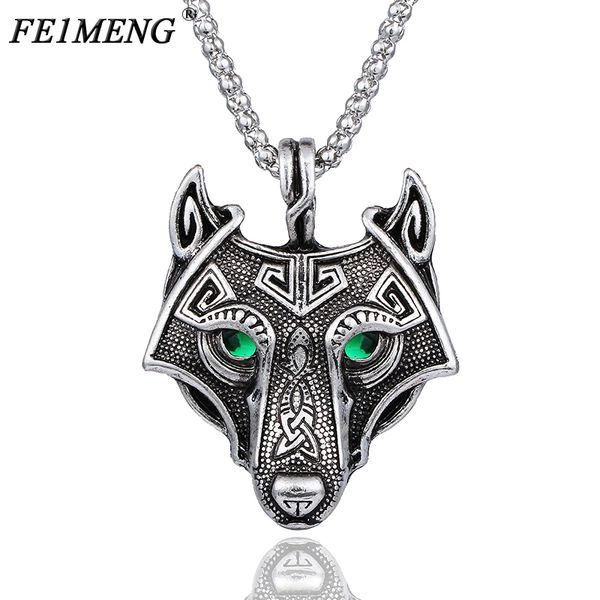 vintage norse wolf head vikings pendant necklace green crystal eyes original animal necklaces for women men fashion jewelry, Silver
vintage norse wolf head vikings pendant necklace green crystal eyes original animal necklaces for women men fashion jewelry, Silver