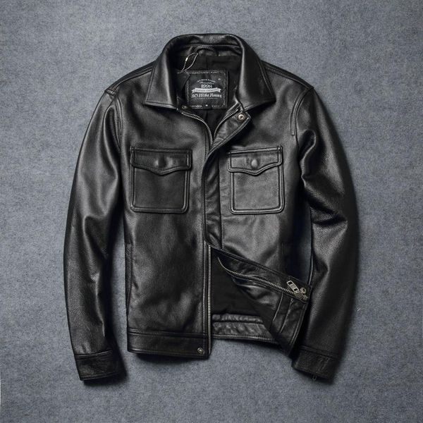 autumn slim cow leather jackets mens motorcycle biker cowskin genuine leather jacket short coats streetwear, Black
autumn slim cow leather jackets mens motorcycle biker cowskin genuine leather jacket short coats streetwear, Black