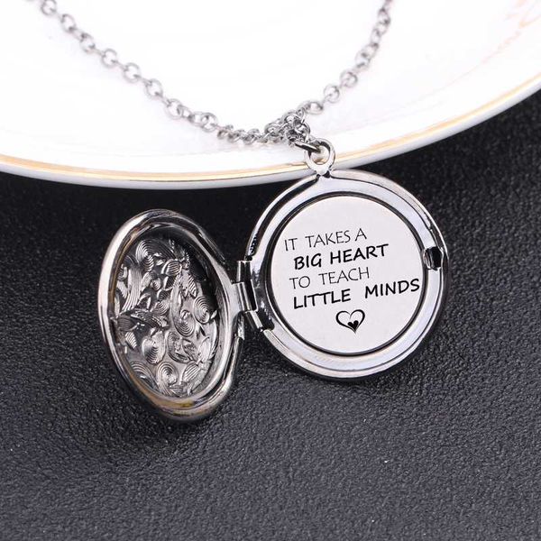 it takes big heart toteach little minds locket phase box pendant necklace sweater chain floating plate lettering parents teacher, Silver
it takes big heart toteach little minds locket phase box pendant necklace sweater chain floating plate lettering parents teacher, Silver