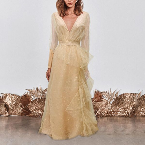 deep v-neck gauze dress women slim dress long dress long sleeve elegant sequin party dresses vestidos longos boho e2, Black;pink
deep v-neck gauze dress women slim dress long dress long sleeve elegant sequin party dresses vestidos longos boho e2, Black;pink