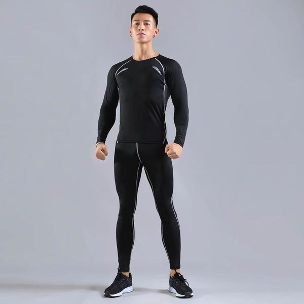 men's sportswear compression suits training clothing set training jogging sports running workout gym tights dry fit plus size, White;black
men's sportswear compression suits training clothing set training jogging sports running workout gym tights dry fit plus size, White;black