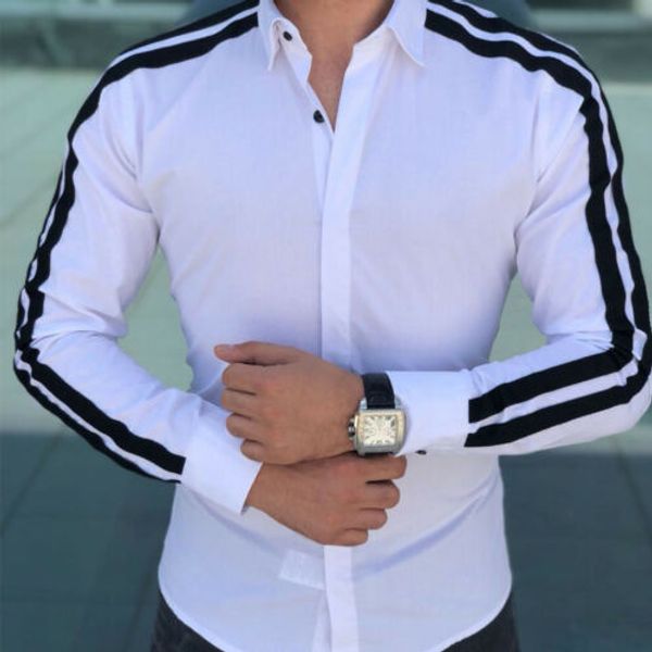 fashion men shirts business shirt long sleeve slim fit 2019 white red black smart male social dress shirt plus, White;black
fashion men shirts business shirt long sleeve slim fit 2019 white red black smart male social dress shirt plus, White;black