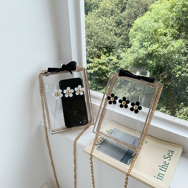 cute bow small flower women's bags simple acrylic transparent chain shoulder crossbody bags women clear mini box lady purses sac
cute bow small flower women's bags simple acrylic transparent chain shoulder crossbody bags women clear mini box lady purses sac