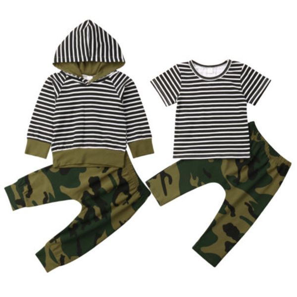 baby clothes 2pcs newborn baby boy stripe t-shirt camouflage long pants outfits clothes size 0-24m, White
baby clothes 2pcs newborn baby boy stripe t-shirt camouflage long pants outfits clothes size 0-24m, White