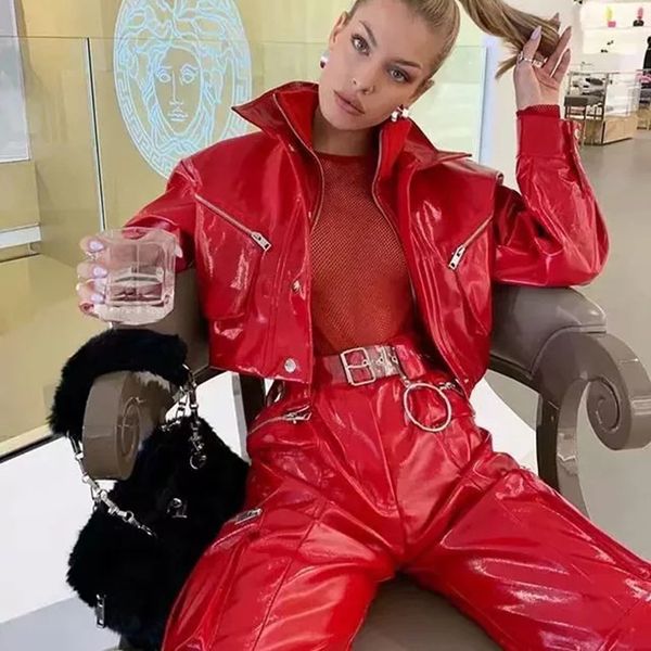 2019 winter autumn women streetwear faux leather pu jacket gothic faux leather coats fashion motorcycle jacket outerwear, Black
2019 winter autumn women streetwear faux leather pu jacket gothic faux leather coats fashion motorcycle jacket outerwear, Black