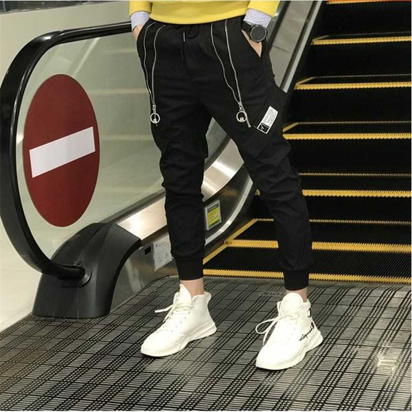 men's pants street fitness quick-drying zipper decoration hip-hop elastic sports casual jumping slow me, Black
men's pants street fitness quick-drying zipper decoration hip-hop elastic sports casual jumping slow me, Black