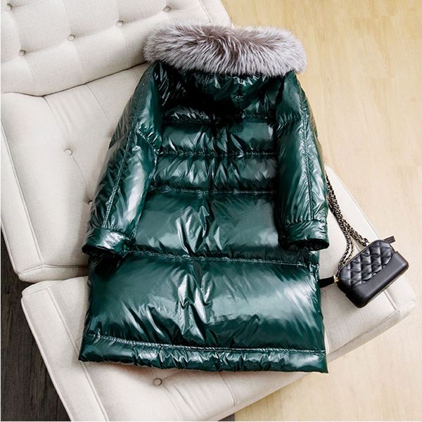 oversize silver fur collar warm down jacket coats thickening women winter parka coats long outwear snow wear down coat, Black
oversize silver fur collar warm down jacket coats thickening women winter parka coats long outwear snow wear down coat, Black