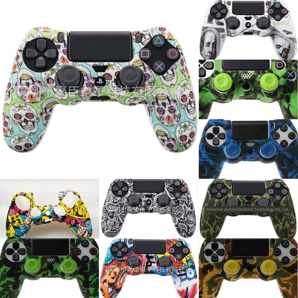 eh3lv camouflage soft ps4 case skin grip cover for playstation 4 silicone controller